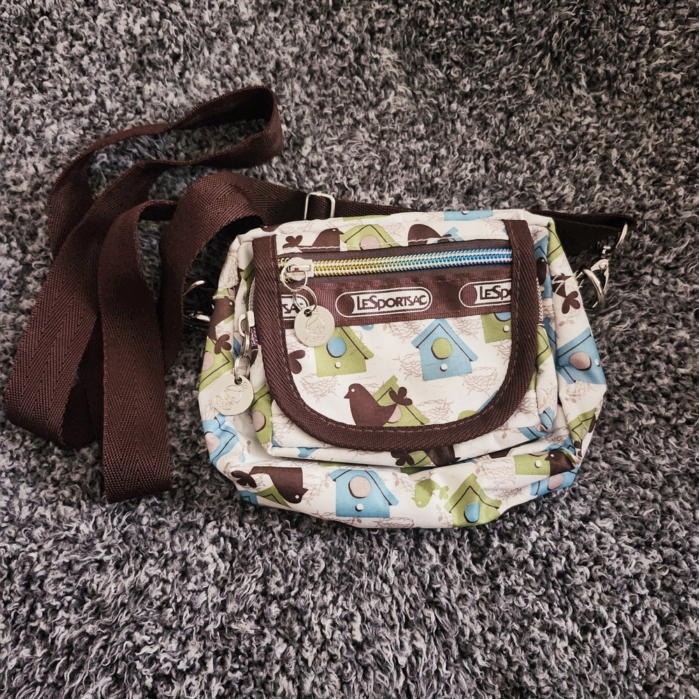 LeSportsac X Tokidoki Bird Print Crossbody Shoulder Wristlet Bag